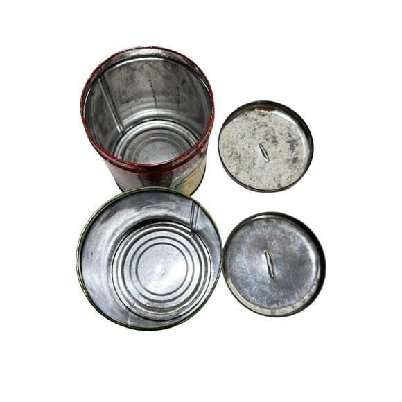 Vintage Pennsylvania Dutch Candies Yum Yum Peanut Crunch Tin Coin Banks Amish - Picture 11 of 14